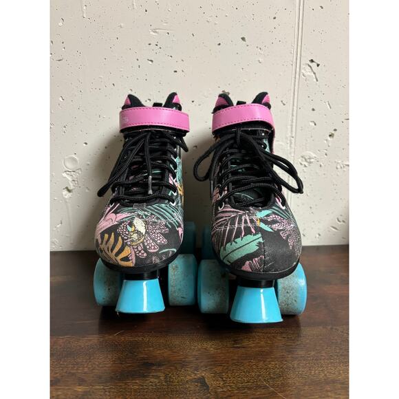 SRF Vision Canvas Blue Pink Quad Recreational Roller Blade Skates UK 3 US 4 - Picture 2 of 8